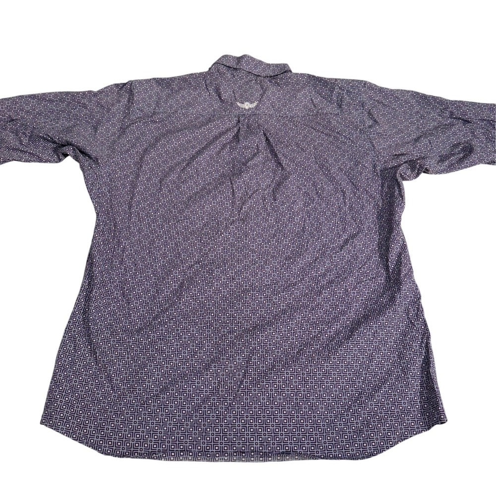 Ariat Relentless Mens Purple Geometric Stretch Performance Cowboy Shirt Large - Picture 2 of 8